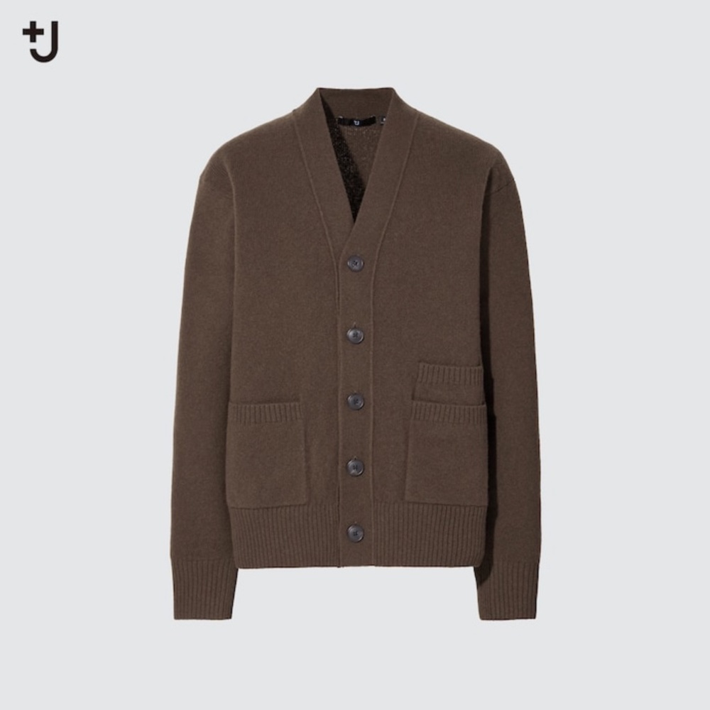 +J Premium Lambswool V-Neck Long-Sleeve Cardigan
